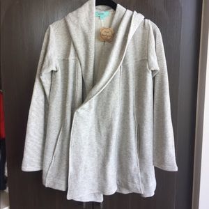 Karlie Boutique Ribbed Asymmetrical Sweatshirt